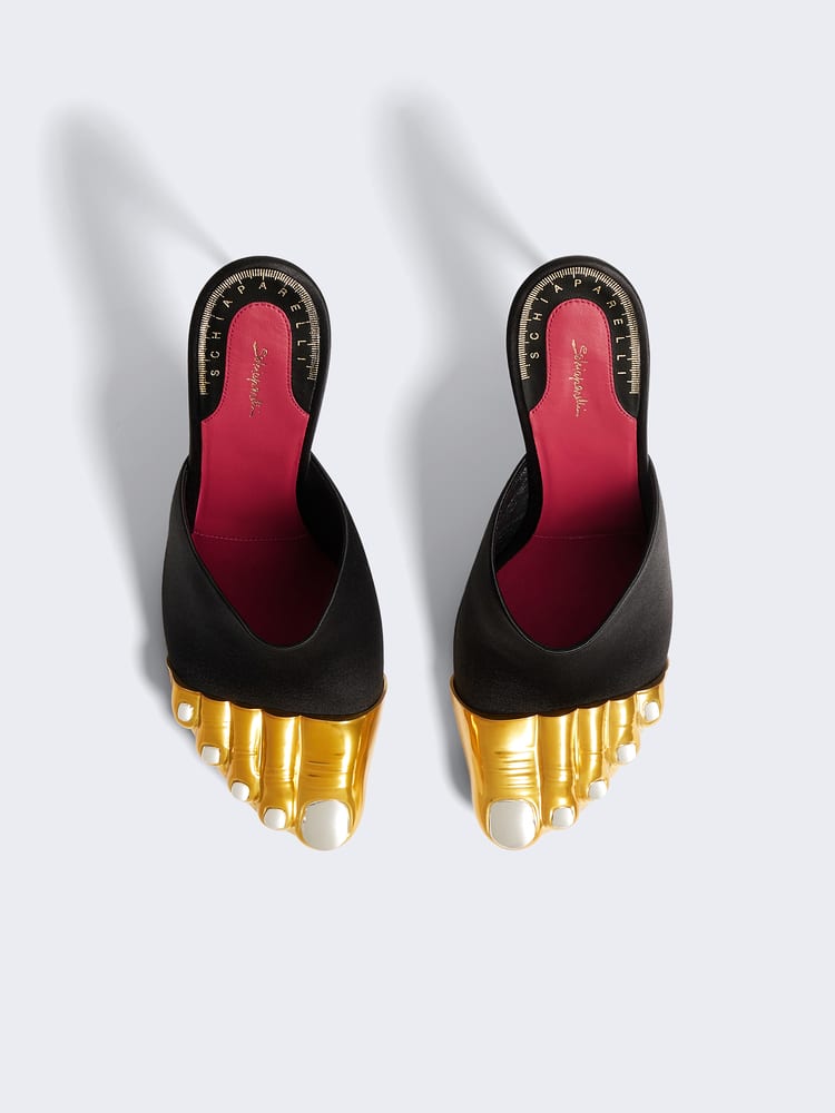 Trompe-l'oeil Toe Mules, €3300 (approximately P221,380.50), SCHIAPARELLI, schiaparelli.com